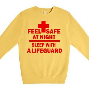 Feel Safe At Night Sleep With A Lifeguard Premium Crewneck Sweatshirt