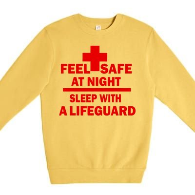 Feel Safe At Night Sleep With A Lifeguard Premium Crewneck Sweatshirt