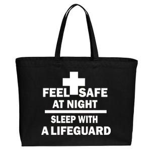 Feel Safe At Night Sleep With A Lifeguard Cotton Canvas Jumbo Tote