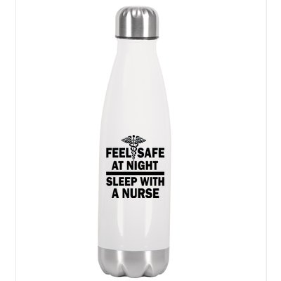 Feel Safe At Night Sleep With A Nurse Stainless Steel Insulated Water Bottle