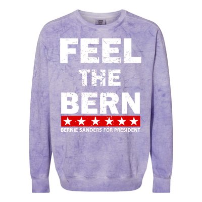 Feel The Bern Bernie Sanders Colorblast Crewneck Sweatshirt