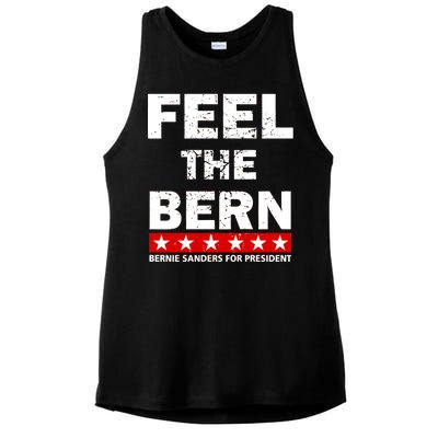 Feel The Bern Bernie Sanders Ladies PosiCharge Tri-Blend Wicking Tank