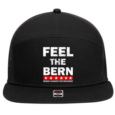 Feel The Bern Bernie Sanders 7 Panel Mesh Trucker Snapback Hat