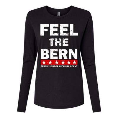 Feel The Bern Bernie Sanders Womens Cotton Relaxed Long Sleeve T-Shirt