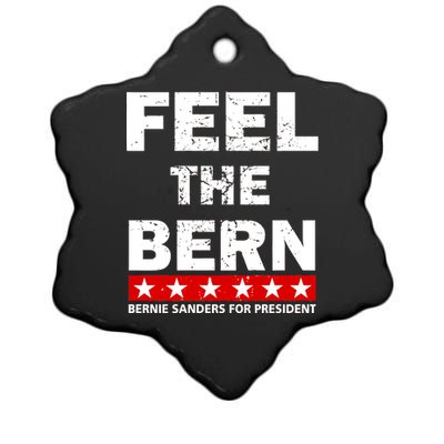 Feel The Bern Bernie Sanders Ceramic Star Ornament