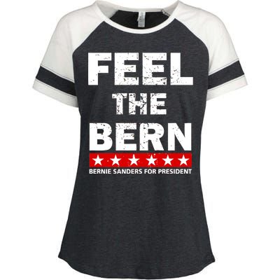 Feel The Bern Bernie Sanders Enza Ladies Jersey Colorblock Tee