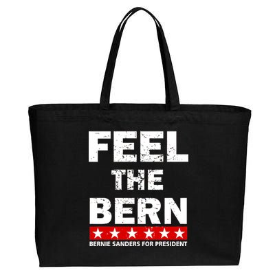 Feel The Bern Bernie Sanders Cotton Canvas Jumbo Tote