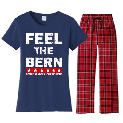 Feel The Bern Bernie Sanders Women's Flannel Pajama Set