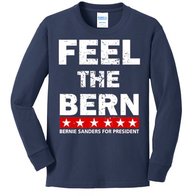 Feel The Bern Bernie Sanders Kids Long Sleeve Shirt