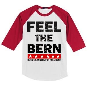 Feel The Bern Bernie Sanders Kids Colorblock Raglan Jersey