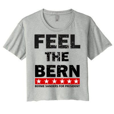 Feel The Bern Bernie Sanders Women's Crop Top Tee