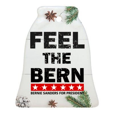 Feel The Bern Bernie Sanders Ceramic Bell Ornament