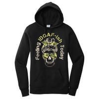 Feeling IDGAF-ish Today Army Print Hair Bun Skull Women's Pullover Hoodie