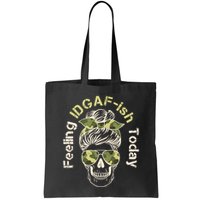 Feeling IDGAF-ish Today Army Print Hair Bun Skull Bag