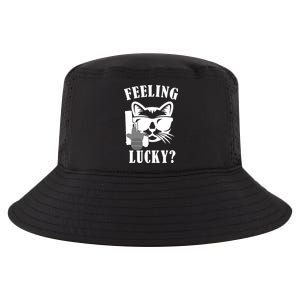 Feeling Luck Cat With Pistol Gun Cool Comfort Performance Bucket Hat