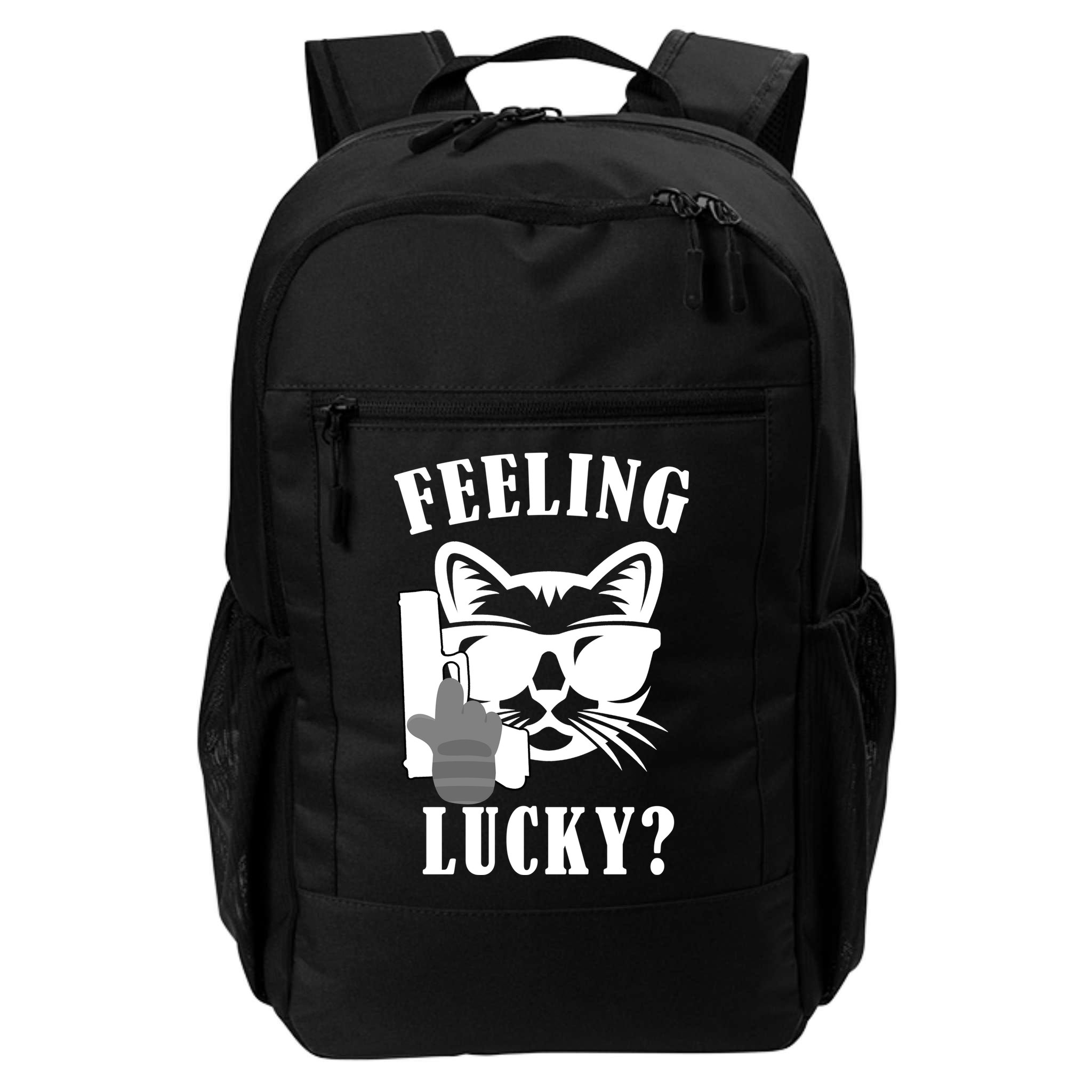 Feeling Luck Cat With Pistol Gun Backpack