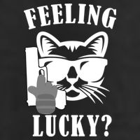 Feeling Luck Cat With Pistol Gun Adult Drive Performance Visor