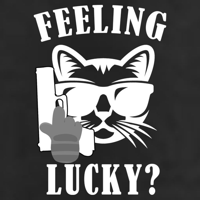 Feeling Luck Cat With Pistol Gun Adult Drive Performance Visor