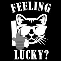 Feeling Luck Cat With Pistol Gun Baby Bodysuit