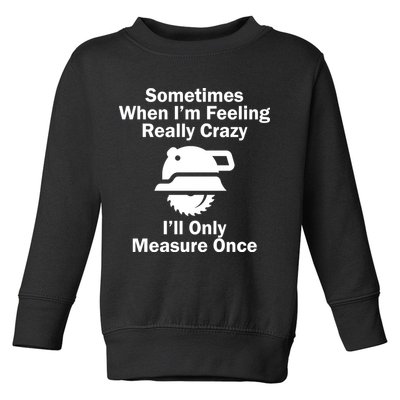 Feeling Really Crazy I'll Only Measure Once  Toddler Sweatshirt
