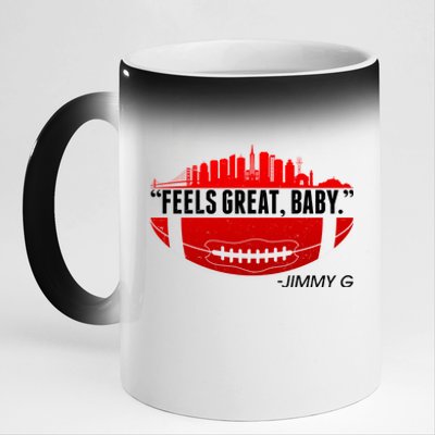 Feels Good Baby Jimmy G San Francisco Football 11oz Black Color Changing Mug