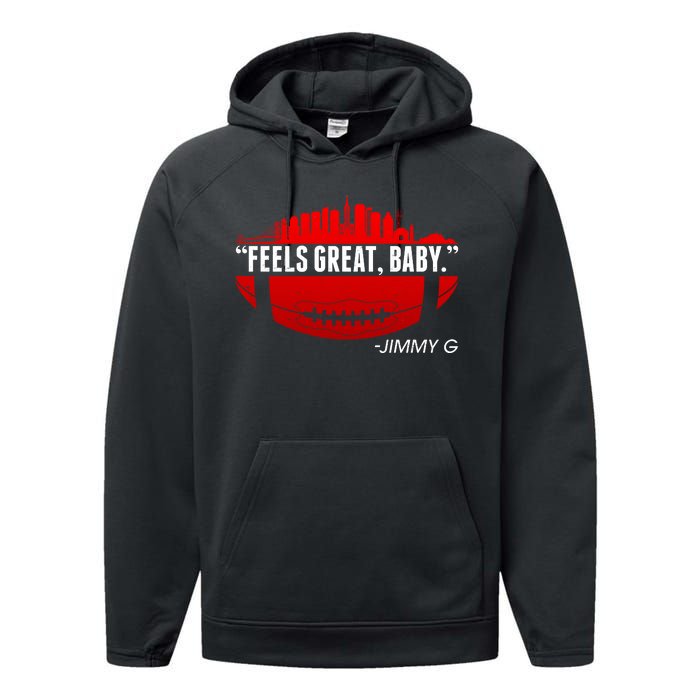 Feels Good Baby Jimmy G San Francisco Football Performance Fleece Hoodie