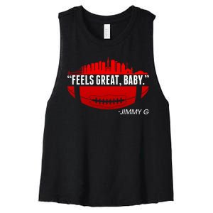 Feels Good Baby Jimmy G San Francisco Football Women's Racerback Cropped Tank