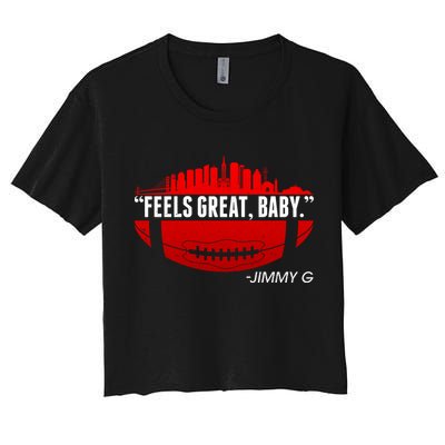 Feels Good Baby Jimmy G San Francisco Football Women's Crop Top Tee