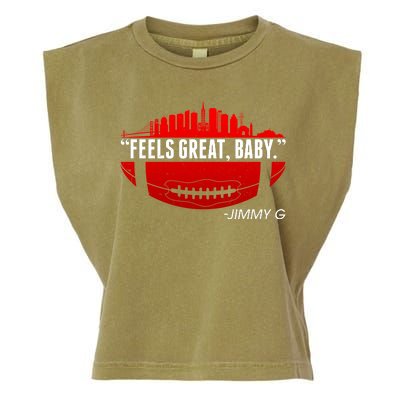 Feels Good Baby Jimmy G San Francisco Football Garment-Dyed Women's Muscle Tee