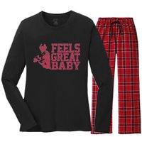 Feels Great Baby Jimmy G Football Vintage Women's Long Sleeve Flannel Pajama Set 