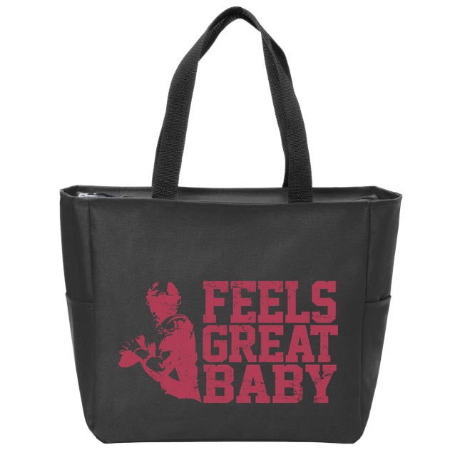 Feels Great Baby Jimmy G Football Vintage Zip Tote Bag