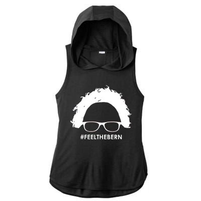 #feelthebern Feel The Bern Bernie Sanders Ladies PosiCharge Tri-Blend Wicking Draft Hoodie Tank