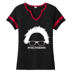 #feelthebern Feel The Bern Bernie Sanders Ladies Halftime Notch Neck Tee