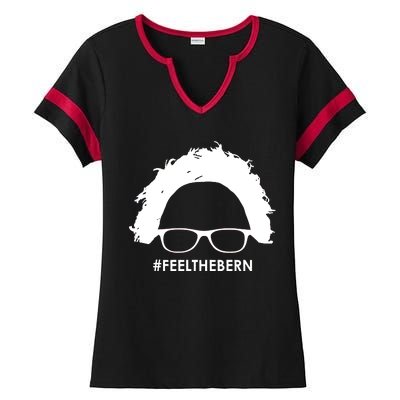 #feelthebern Feel The Bern Bernie Sanders Ladies Halftime Notch Neck Tee