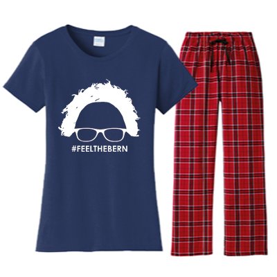 #feelthebern Feel The Bern Bernie Sanders Women's Flannel Pajama Set