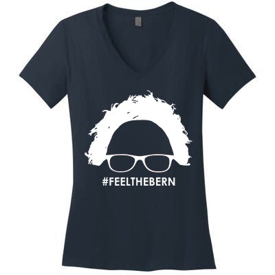 #feelthebern Feel The Bern Bernie Sanders Women's V-Neck T-Shirt