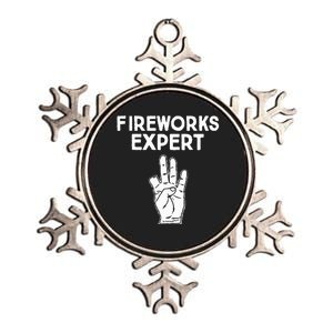 Fireworks Expert Funny Fireworks Expert Metallic Star Ornament