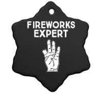 Fireworks Expert Funny Fireworks Expert Ceramic Star Ornament