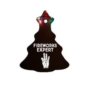 Fireworks Expert Funny Fireworks Expert Ceramic Tree Ornament