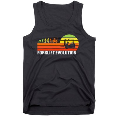 Forklift Evolution Funny Forklift Driver Operator Tank Top