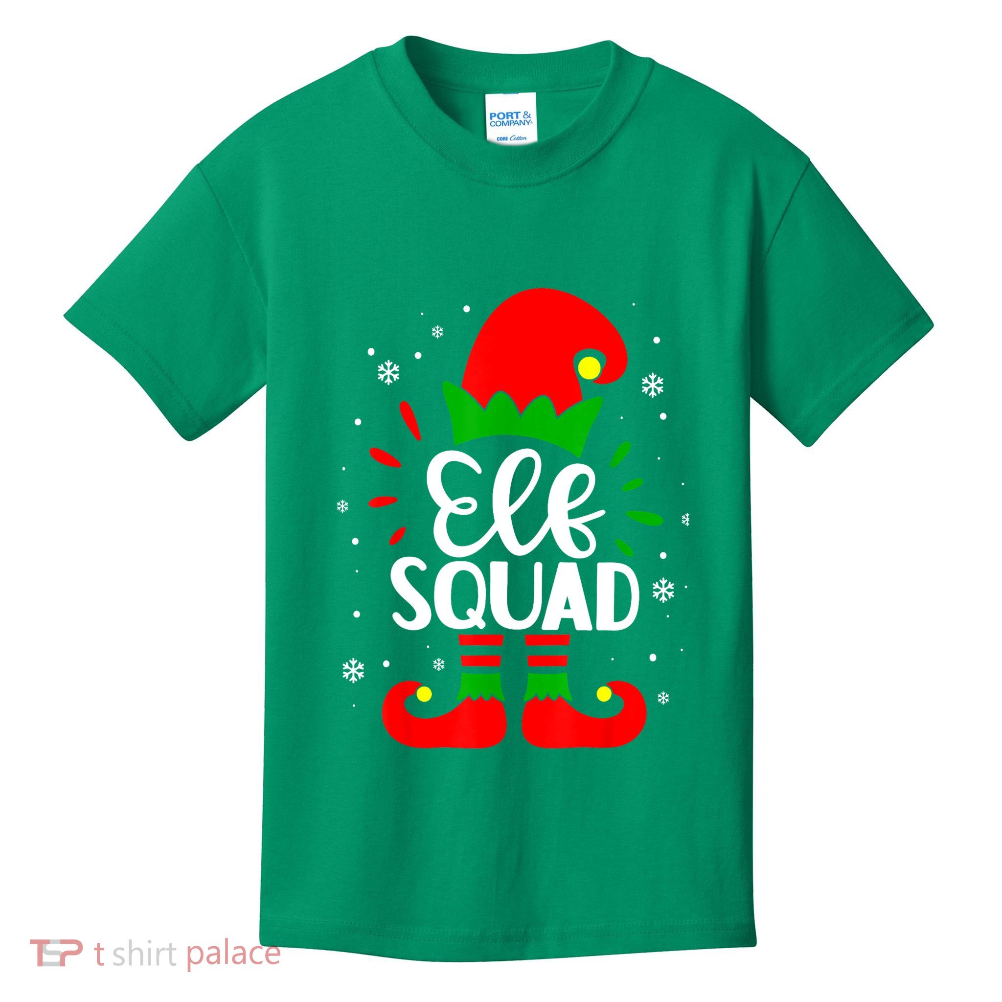 Funny Elf Family Christmas Elf Squad Matching Pajamas Xmas Gift Kids T-Shirt