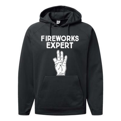 Fireworks Expert funny Fireworks Expert Performance Fleece Hoodie