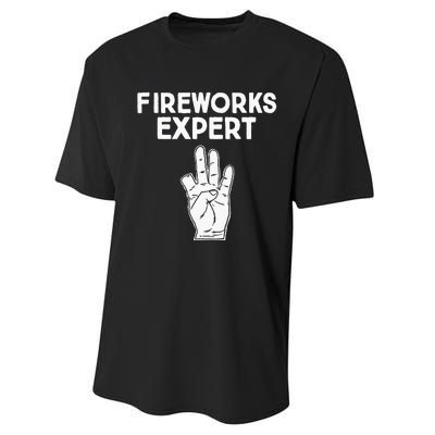 Fireworks Expert funny Fireworks Expert Performance Sprint T-Shirt