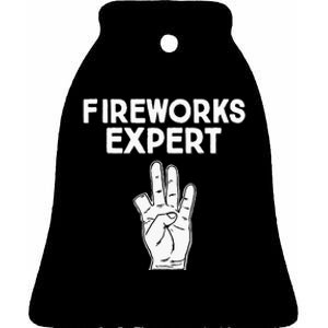 Fireworks Expert funny Fireworks Expert Ceramic Bell Ornament