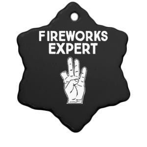 Fireworks Expert funny Fireworks Expert Ceramic Star Ornament