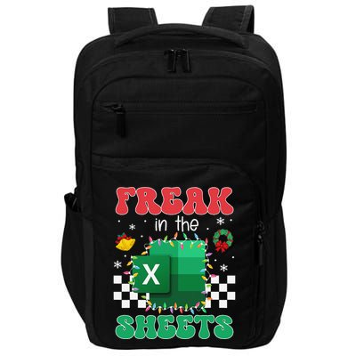Funny Excel Freak In The Sheets Spreadsheet Ugly Christmas Impact Tech Backpack