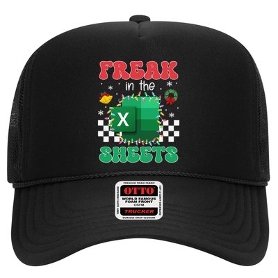 Funny Excel Freak In The Sheets Spreadsheet Ugly Christmas Trucker Hat