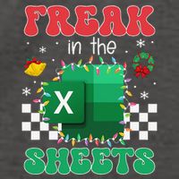 Funny Excel Freak In The Sheets Spreadsheet Ugly Christmas Vector Backpack
