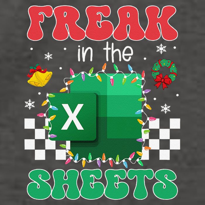 Funny Excel Freak In The Sheets Spreadsheet Ugly Christmas Vector Backpack