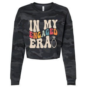 Funny Engagement Fiance In My Engaged Era Bachelorette Party Cropped Pullover Crew